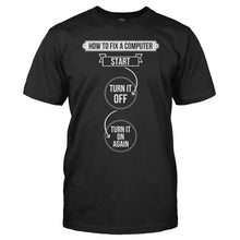 Load image into Gallery viewer, How To Fix A Computer - T Shirt - HOW_TO_FIX_A_COMPUTER_-_Men_-_black
