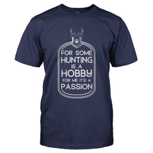 Load image into Gallery viewer, Hunting is a Passion - T Shirt - HUNTING_IS_A_PASSION_-_Men_-_navyblue