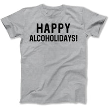 Load image into Gallery viewer, Happy Alcoholidays! - T Shirt - Happy_Alcoholidays_men_heather