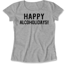 Load image into Gallery viewer, Happy Alcoholidays! - T Shirt - Happy_Alcoholidays_women_heather