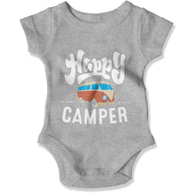 Load image into Gallery viewer, Happy Camper - Baby Bodysuit - Happy_Camper_-_Baby_One-Piece_heathergrey