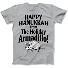 Load image into Gallery viewer, Happy Hanukkah From The Holiday Armadillo - T Shirt - Happy_Hanukkah_From_The_Holiday_Armadillo_men_heather