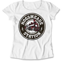 Load image into Gallery viewer, Hogsmeade Station - T Shirt - Hogsmeade_Station_women_white
