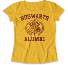Load image into Gallery viewer, Hogwarts Alumni - T Shirt - Hogwarts_Alumni_women_yellow