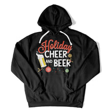 Load image into Gallery viewer, Holiday Cheer and Beer - T Shirt - Holiday_Cheer_and_Beer_hoodie_black