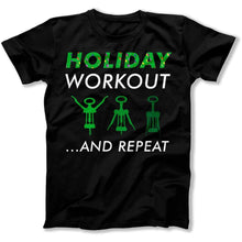 Load image into Gallery viewer, Holiday Workout - T Shirt - Holiday_Workout_men_black