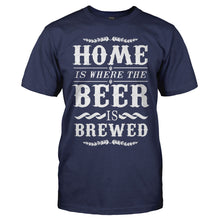 Load image into Gallery viewer, Home Is Where The Beer Is Brewed - T Shirt - Home_Is_Where_The_Beer_Is_Brewed_navy