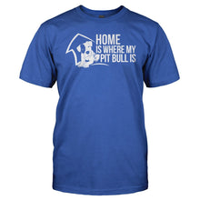 Load image into Gallery viewer, Home is Where My Pit Bull Is - T Shirt - Home_is_Where_My_Pit_Bull_Is_men_royal