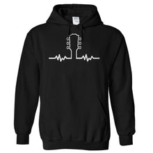 Load image into Gallery viewer, Guitar Heartbeat - T Shirt - Hoodies_-_Black_44686f95-4eee-407b-b3fa-cd92fafb0899