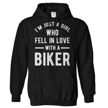 Load image into Gallery viewer, I'm Just A Girl Who Fell In Love With A Biker - T Shirt - Hoodies_-_Black_44eb3a0c-42d7-4b95-9a65-4b2d680b1872