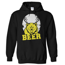 Load image into Gallery viewer, Bear + Deer = Beer - T Shirt - Hoodies_-_Black_9a1d1062-ab4c-4f07-8f6c-2c0389568ee2