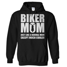 Load image into Gallery viewer, Biker Mom - T Shirt - Hoodies_-_Black_c6eab0b0-ffb7-4da2-856f-13834a052a3b
