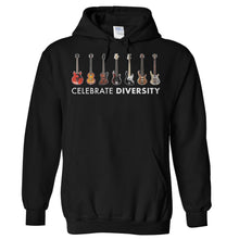 Load image into Gallery viewer, Celebrate Diversity - Bass - Full Color - T Shirt - Hoodies_-_Black_fcd51d63-16a5-4f98-a912-96f10dcca240