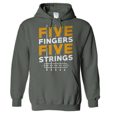 Load image into Gallery viewer, 5 Fingers 5 Strings - T Shirt - Hoodies_-_Charcoal