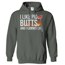 Load image into Gallery viewer, I Like Pig Butts And I Cannot Lie - T Shirt - Hoodies_-_Charcoal_3220f6e6-e74c-4fe5-adb6-31313acda081