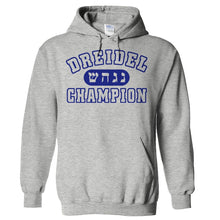 Load image into Gallery viewer, Dreidel Champion - T Shirt - Hoodies_-_Heather_Grey_dcc32c8e-7622-4593-84b7-89ab673919a3