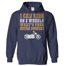Load image into Gallery viewer, I Can Ride On Two Wheels - T Shirt - Hoodies_-_Navy_990fee1d-8718-4366-8ed0-03136a2ac938
