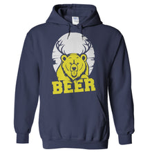 Load image into Gallery viewer, Bear + Deer = Beer - T Shirt - Hoodies_-_Navy_ca358f9b-7429-4fa7-a6d3-60468da8b95c