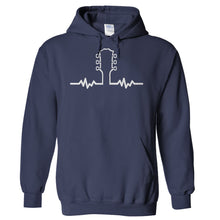 Load image into Gallery viewer, Guitar Heartbeat - T Shirt - Hoodies_-_Navy_ed83cc62-f5f7-4ef2-92d4-f9b20e7bcc52