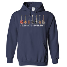 Load image into Gallery viewer, Celebrate Diversity - Bass - Full Color - T Shirt - Hoodies_-_Navy_ee00bd78-612f-49da-9560-adb541bf60fb