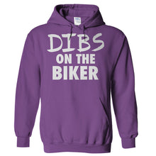 Load image into Gallery viewer, Dibs on the Biker - T Shirt - Hoodies_-_Purple_54075961-293e-4f54-95fd-97066cb3b0cd