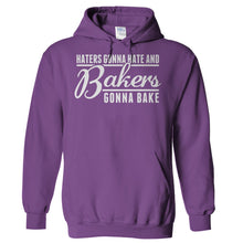 Load image into Gallery viewer, Haters Gonna Hate and Bakers Gonna Bake - T Shirt - Hoodies_-_Purple_78cb486f-b304-4801-8cff-b2d4b32fa564