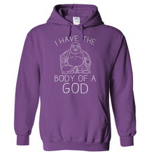 Load image into Gallery viewer, I Have The Body of a God - T Shirt - Hoodies_-_Purple_89ac86b7-0e17-4dbb-b7f4-317f689331bf