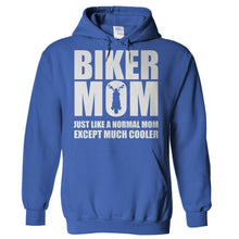 Load image into Gallery viewer, Biker Mom - T Shirt - Hoodies_-_Royal_34c4349f-a828-4e77-bb8c-041d2f97a292