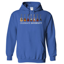 Load image into Gallery viewer, Celebrate Diversity - Guitar - Full Color - T Shirt - Hoodies_-_Royal_3e214879-6aea-457d-b48e-33a0c6ba8fee