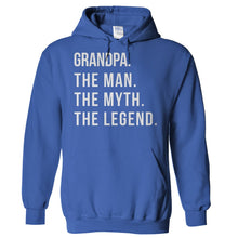 Load image into Gallery viewer, Grandpa. The Man. The Myth. The Legend. - T Shirt - Hoodies_-_Royal_70b419f1-e0b9-4349-8353-82cc0c4ad1dc