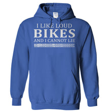 Load image into Gallery viewer, I Like Loud Bikes - T Shirt - Hoodies_-_Royal_dabab883-c6cd-419d-b7ba-c5166ed54efe