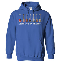 Load image into Gallery viewer, Celebrate Diversity - Bass - Full Color - T Shirt - Hoodies_-_Royal_f35d74a7-0892-48ea-8a7d-d89d1c2af2da