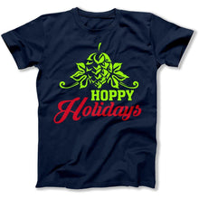 Load image into Gallery viewer, Hoppy Holidays - T Shirt - Hoppy_Holidays_men_navy