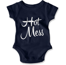Load image into Gallery viewer, Hot Mess - Baby Bodysuit - Hot_Mess_-_Baby_One-Piece_navy