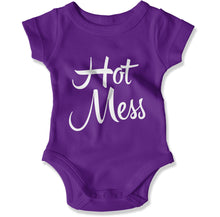 Load image into Gallery viewer, Hot Mess - Baby Bodysuit - Hot_Mess_-_Baby_One-Piece_purple