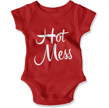 Load image into Gallery viewer, Hot Mess - Baby Bodysuit - Hot_Mess_-_Baby_One-Piece_red