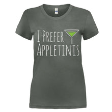 Load image into Gallery viewer, I Prefer Appletinis - T Shirt - I-PREFER-APPLETINIS---womens-charcoal
