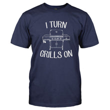 Load image into Gallery viewer, I Turn Grills On - T Shirt - I-Turn-Grills-On---tshirt---Navy-Blue