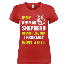 Load image into Gallery viewer, If My German Shepherd Doesn't Like You - T Shirt - IF_MY_GERMAN_SHEPHERD_DOESN_T_LIKE_YOU_-_Ladies_-_red