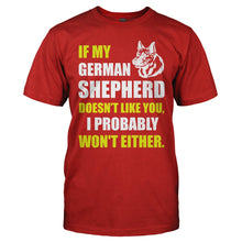 Load image into Gallery viewer, If My German Shepherd Doesn't Like You - T Shirt - IF_MY_GERMAN_SHEPHERD_DOESN_T_LIKE_YOU_-_Men_-_red