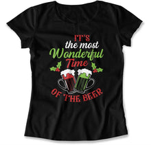 Load image into Gallery viewer, It's The Most Wonderful Time Of The Beer - ILA-05 - T Shirt - ILA-05-Ladies-Black