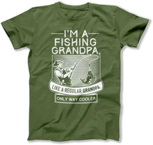 Load image into Gallery viewer, I'm A Fishing Grandpa - ILA-07 - T Shirt - ILA-07-Mens-Military