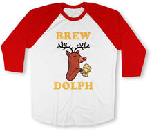 Load image into Gallery viewer, Brew Dolph - ILA-11 - T Shirt - ILA-11-Raglan-Red