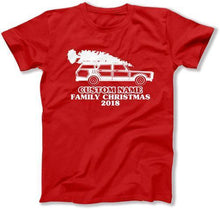 Load image into Gallery viewer, (Custom Name) Family Christmas 2018 - ILA-37 - T Shirt - ILA-37-Mens-_Red