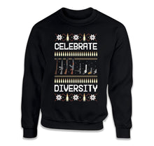 Load image into Gallery viewer, Celebrate Diversity Gun Ugly Sweater - ILA-44 - T Shirt - ILA-44-CREWNECK