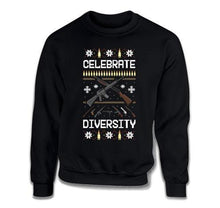 Load image into Gallery viewer, Gun Ugly Sweater Celebrate Diversity - ILA-45 - T Shirt - ILA-45-Crewneck-Black