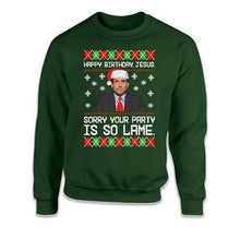 Load image into Gallery viewer, Happy Birthday Jesus - ILA-51 - T Shirt - ILA-51-Crewneck-_Green