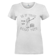 Load image into Gallery viewer, Is It Time For My Bass Solo Yet? - T Shirt - IS_IT_TIME_FOR_MY_BASS_SOLO_YET_-_Ladies_-_white