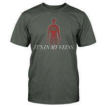 Load image into Gallery viewer, It's In My Veins - Drums - T Shirt - IT_S-IN-MY-VEINS-DRUMS-Men-charcoal