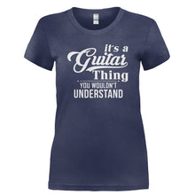 Load image into Gallery viewer, It's A Guitar Thing, You Wouldn't Understand - T Shirt - IT_S_A_GUITAR_THING_YOU_WOULDN_T_UNDERSTAND-_Ladies_-_Navy